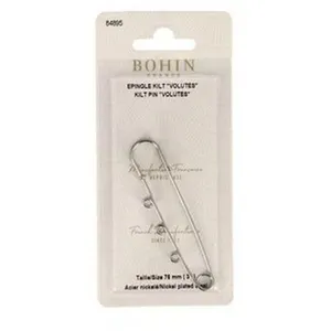 Epingles Kilt Volutes 76mm - Bohin(...) - Acier Nickelé
