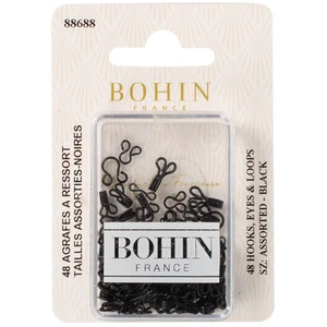 Bohin Assortiment De 48 agrafes couture à ressorts n ° 2 noirVendu parscrapmalin