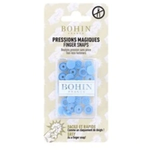 Bohin - Bohin Plastique Bleu (9mm) Boutons-Pression - 8 Pièces
