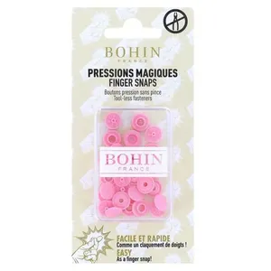 GENERIQUE Bouton pression magique sans pince - 9mm - Bohin - Couleur:Rose pas cher