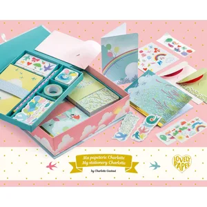 Comparateur de prix : Coffret de papeterie - Djeco - Charlotte - Multicolore - Bleu