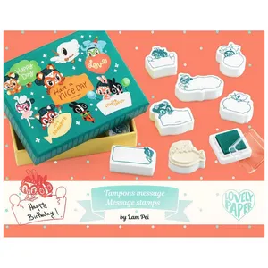 DJECO coffret tampons messages Lam pas cher