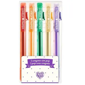 Set 5 crayons cire Pop Djeco-DD03792 pas cher