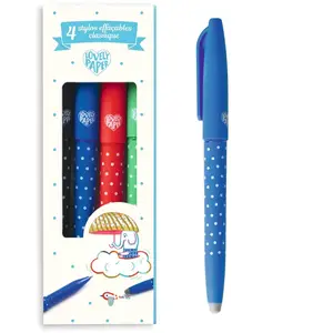 Djeco 4 Stylos effaçables classique pas cher