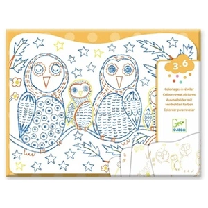 Comparateur de prix : Coloriage Familles des sous-bois Djeco