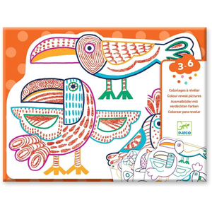 Comparateur de prix : Djeco Coloriages à révéler : Familles sauvages