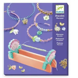 Djeco Makramee-Armbänder Blau, Kit de travail manuel, Bleu