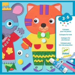 Djeco - Collages Petits Choux Multicolore taille unique pas cher