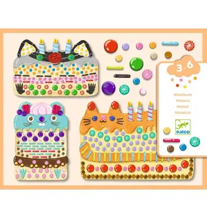 Djeco - Collages Cakes et Bombecs Multicolore taille unique pas cher