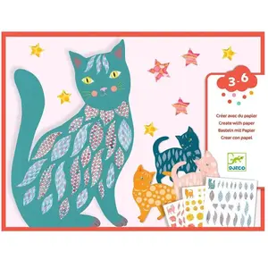 Comparateur de prix : Djeco Coffret créatif Créer avec du papier : Les jolis chats d'Elodie