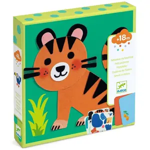 Djeco Tableaux de feutrine - animaux tout doux pas cher