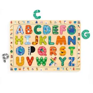 Puzzle en bois 26 pièces - DJECO - Dessins animés et BD - A partir de 4 ans pas cher