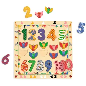 Djeco PUZZLES EDUCATIFS BOIS : 1 - 10 pas cher