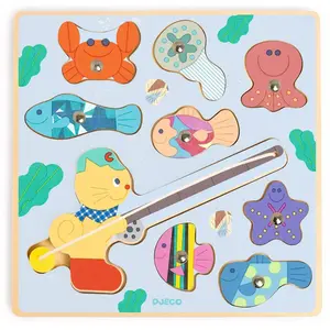Djeco PUZZLES RELIEF : Puzz & Fish Bariolo pas cher