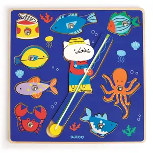 Djeco PUZZLES RELIEF : Puzz & fish Color pas cher