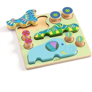 Djeco PUZZLES RELIEF : Puzz & Roll Bariolo pas cher
