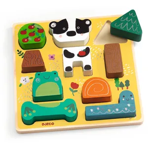 Djeco - Puzzle relief Match Happy Multicolore taille uniqueVendu paravenue-des-jeux
