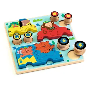 Djeco PUZZLES RELIEF : Puzz & roll Color pas cher