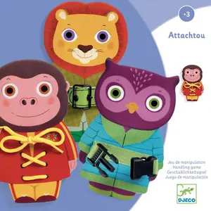 Jeu éducatif - DJECO - Attachtou - Bois - Développement de la dextérité fine - Mixte pas cher