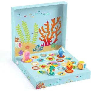 Djeco JEUX  EDUCATIFS BOIS -Ludo Sea - 4 jeux pas cher