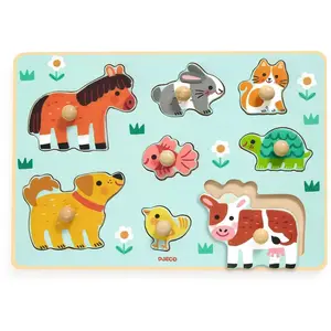 Djeco PUZZLES GROS BOUTONS : Dog n Co pas cher