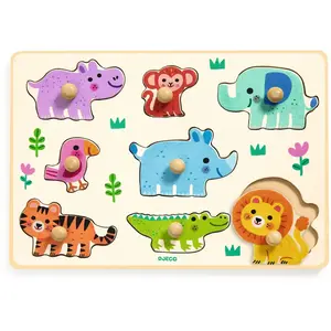 Djeco PUZZLES GROS BOUTONS : Hippo n Co pas cher