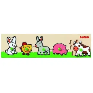 Comparateur de prix : Puzzle en bois gros boutons Farm'n'co - Djeco