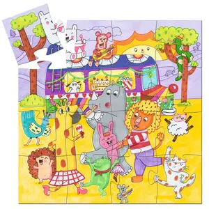 Djeco Le Bus Arc-en-ciel Puzzle 16 Pièces Multicolore pas cher