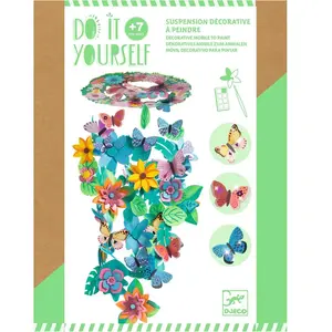 Djeco Do It Yourself Suspension Décorative À Peindre Springtime Multicolore pas cher