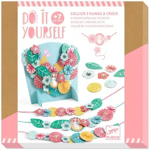 Comparateur de prix : Djeco Kit broderie collier trois rangs à créer : Flora