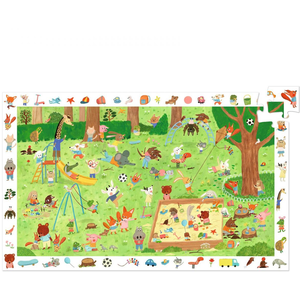 Djeco Puzzle d'Observation 35 Pièces : Le square des petits amis pas cher