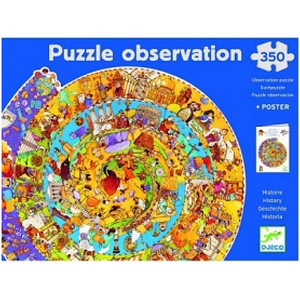 Puzzle 350p Histoire Djeco + livret et poster pas cher