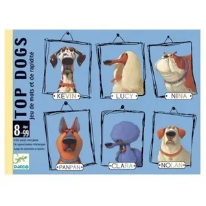 Jeu de cartes en boite Djeco Top Dogs pas cher