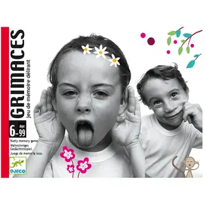 Jeu de cartes Grimaces - DJECO - DJ05168-69 - 72 cartes - Mixte - Enfant pas cher