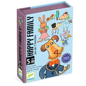 Jeu de 7 Familles - DJECO - Happy Family - 42 cartes - 7 familles - 7 métiers pas cher