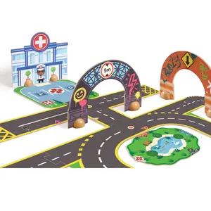Djeco CRAZY MOTORS : Puzzl Up Ville-Géant- 33 pcs pas cher