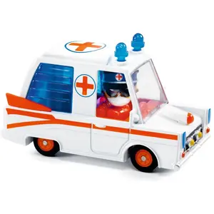 Voiture Crazy motors Hurry ambulance Djeco pas cher