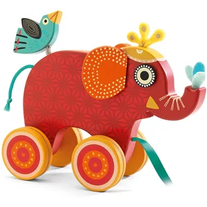 Djeco Jouet en bois Indy l'élephant pas cher