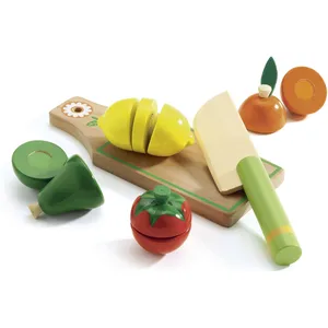 Dinette en bois Djeco Fruits et légumes à découper pas cher