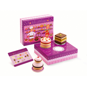 Pâtisserie en bois Djeco Set gâteaux Charlotte et Tom pas cher