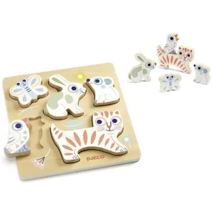 Djeco - Puzzle encastrement Baby Animali Djeco pas cher