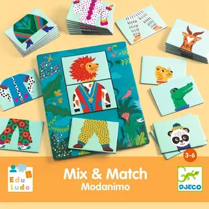 Djeco JEUX  EDUCATIFS - COOL SCHOOL : Mix & Match Modanimo pas cher