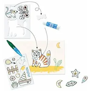 Coffret créatif Djeco Créer avec des formes animaux pas cher
