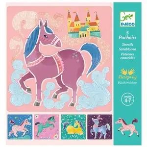 Comparateur de prix : Pochoirs Chevaux - Djeco - 5 pièces