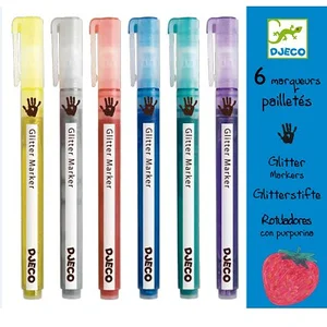 Comparateur de prix : Djeco 6 Marqueurs pailletés