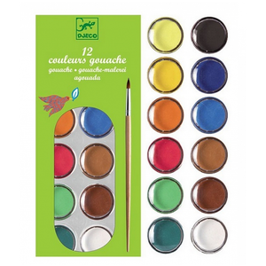 Comparateur de prix : Palette Gouache Djeco 12 couleurs