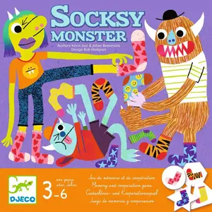 Jeu de mémoire et de coopération Socksy monster Djeco pas cher