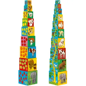 Comparateur de prix : DJECO Stapelwürfel Stapelspiel Würfel zum Stapeln Motorikspiel