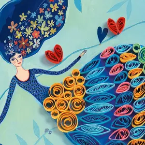 Atelier quilling : Volutes en jupons Djeco-DJ08622 pas cher