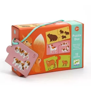 Comparateur de prix : Puzzle Duo Bébés Animaux - DJECO - 12 puzzles de 2 pièces - Thème Animaux